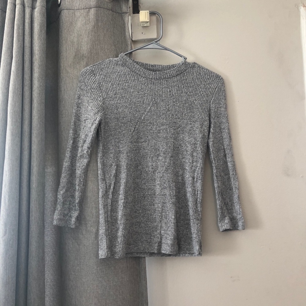 Forever 21 marled gray 3/4 sleeve